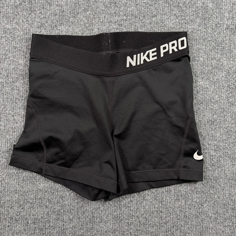 Nike Pro Shorts Women XS Black Dri-FIT Compression Athletic Spandex 3in Inseam